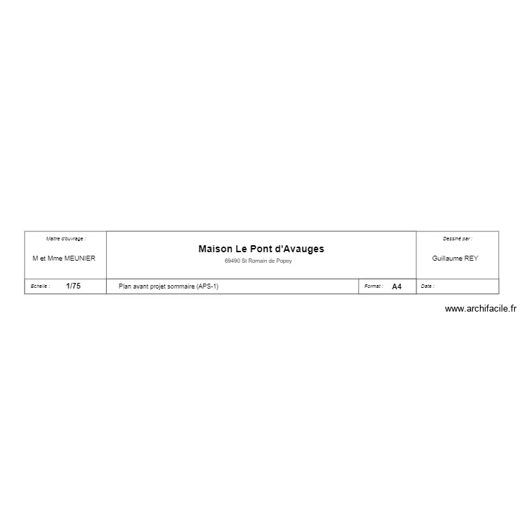 Cartouche 1/75. Plan de 