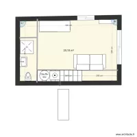 Cabane escalier coup&eacute; 