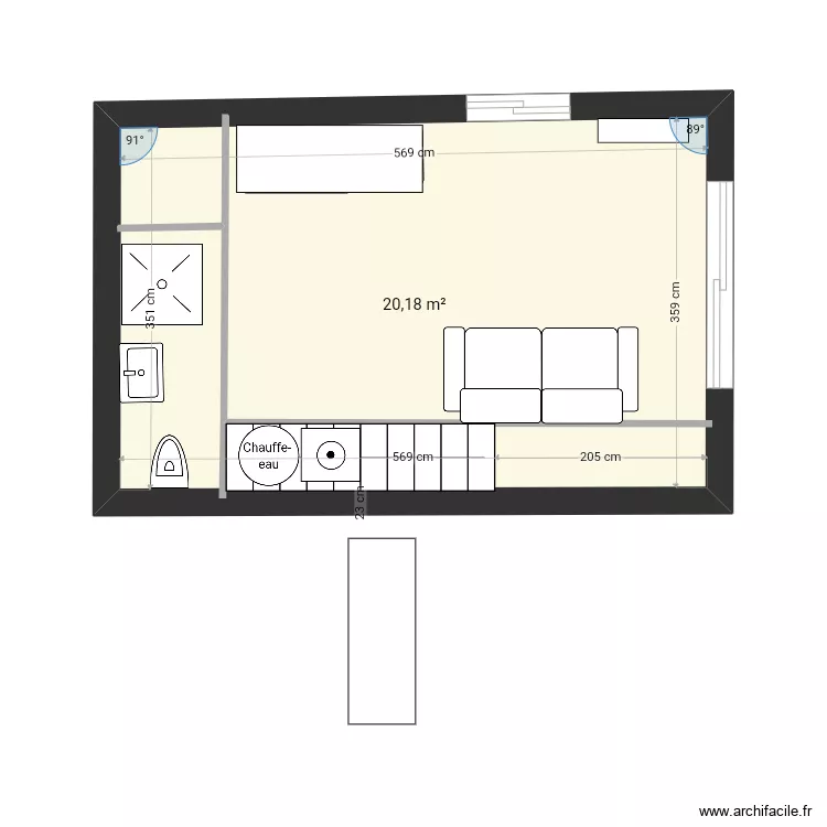 Cabane escalier coupé . Plan de Cabane escalier coupé . Plan de