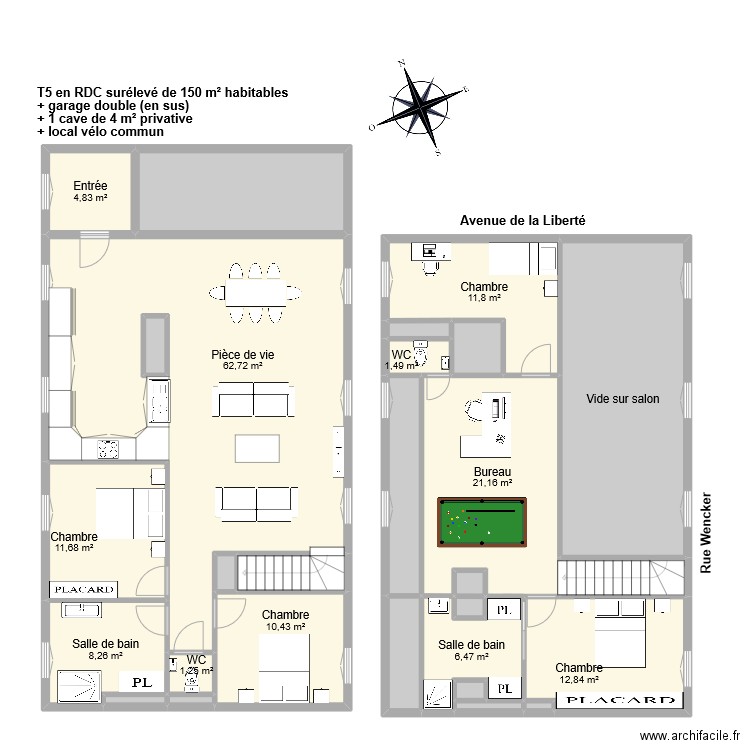 BOUYGUES HOTEL DES POSTES. Plan de 28 pièces et 214 m2