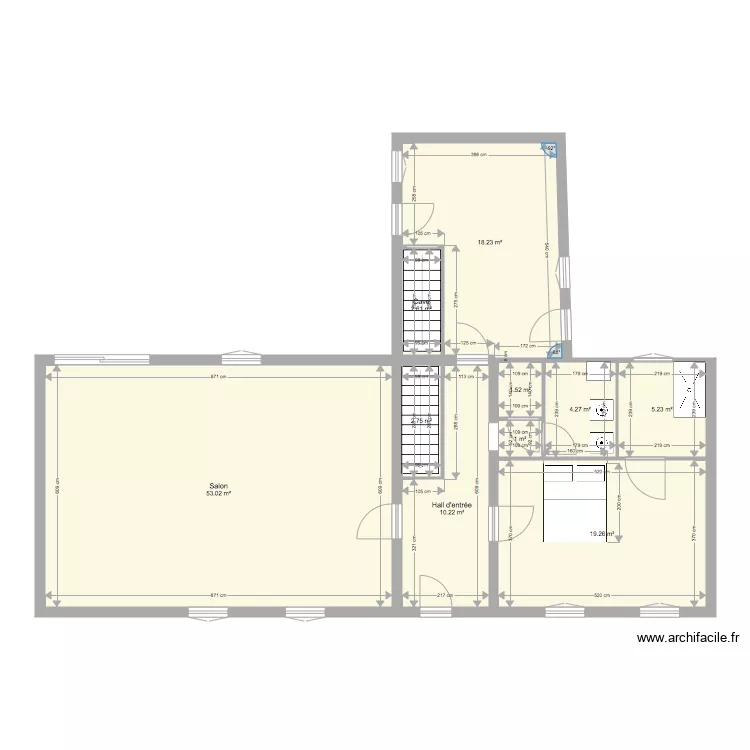 Modification Salle de bain WC. Plan de 