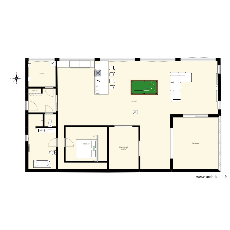 Loft Px 1. Plan de 7 pièces et 186 m2