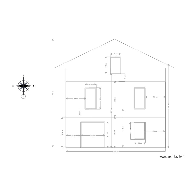 Mams Façade Sud 02. Plan de 0 pièce et 0 m2