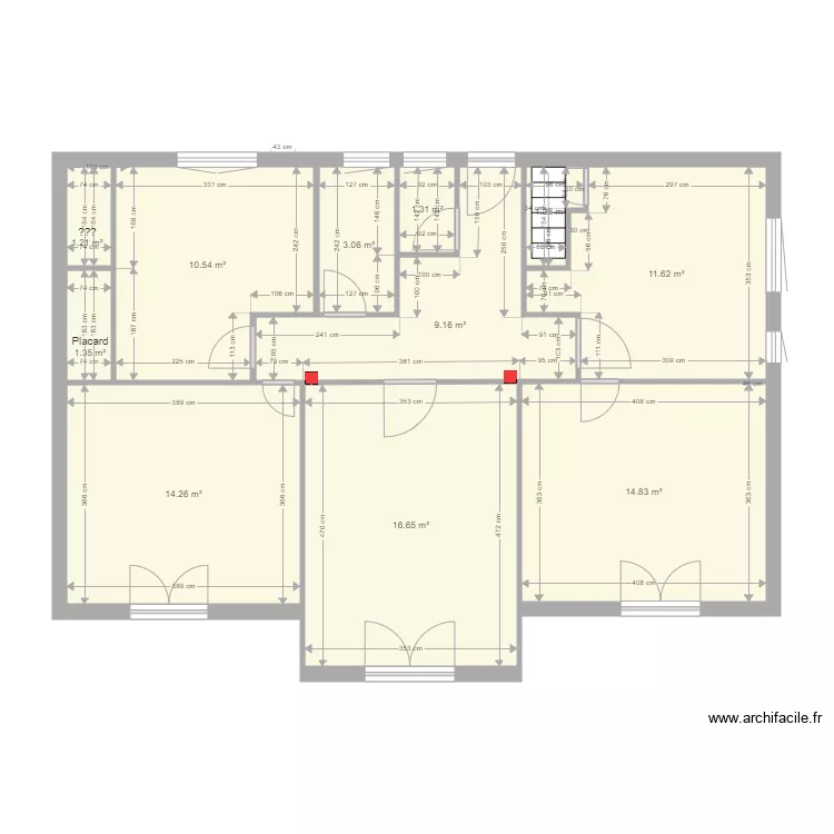TALENCE AVEC ETAGE. Plan de 