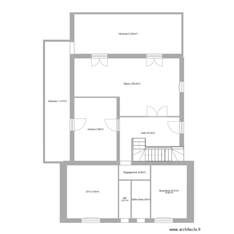 Lalause maison. Plan de 0 pièce et 0 m2