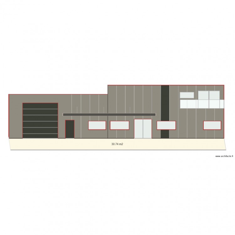 facade ESSAI gris. Plan de 0 pièce et 0 m2