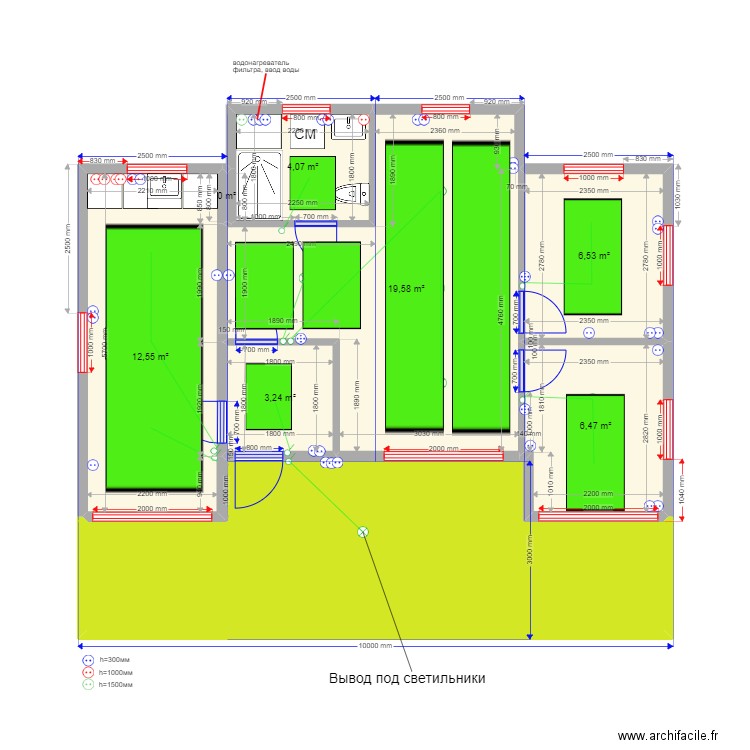 60 EE TP. Plan de 0 pièce et 0 m2
