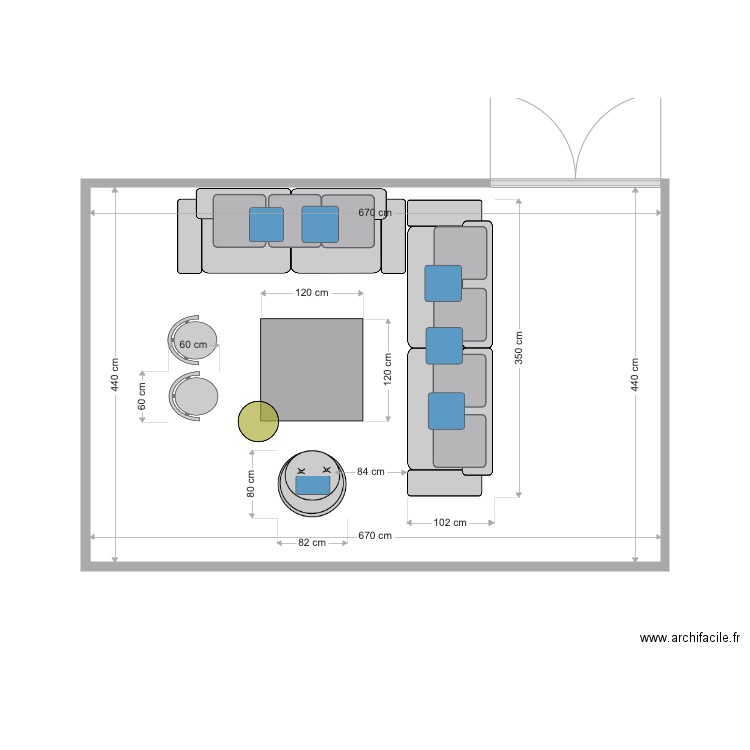 SALON 5 COTES. Plan de 0 pièce et 0 m2