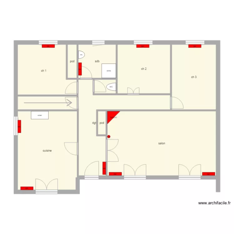 BOURDET FLAMENT. Plan de 