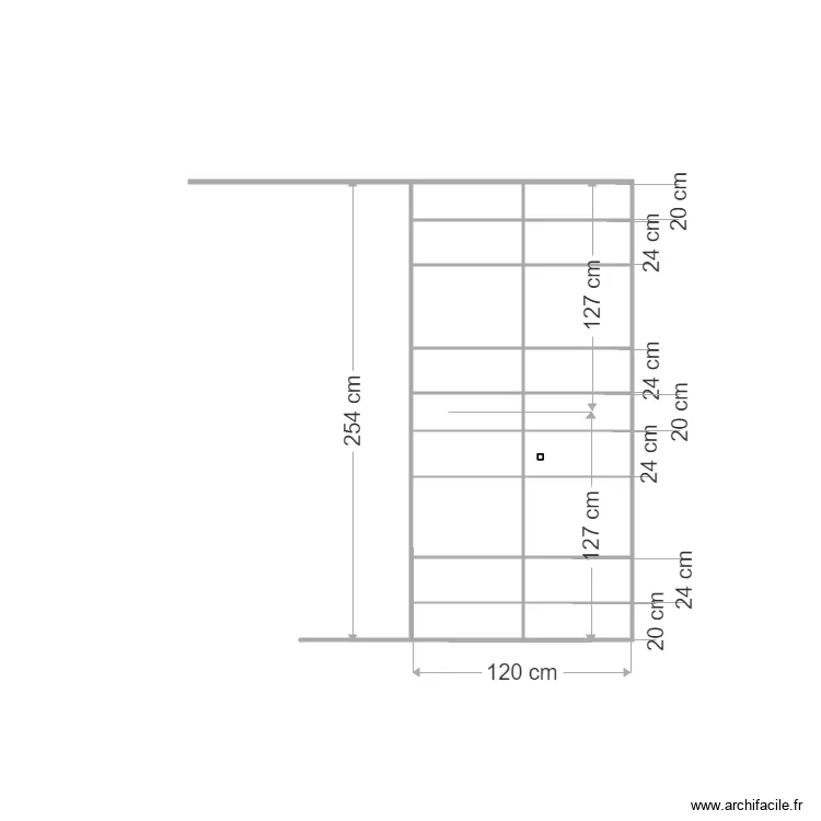 mur entr&eacute;e dupont. Plan de 