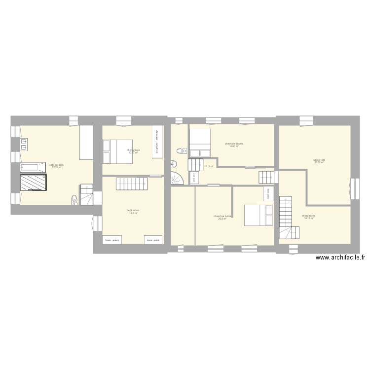 Maison SANTIN etage. Plan de 0 pièce et 0 m2
