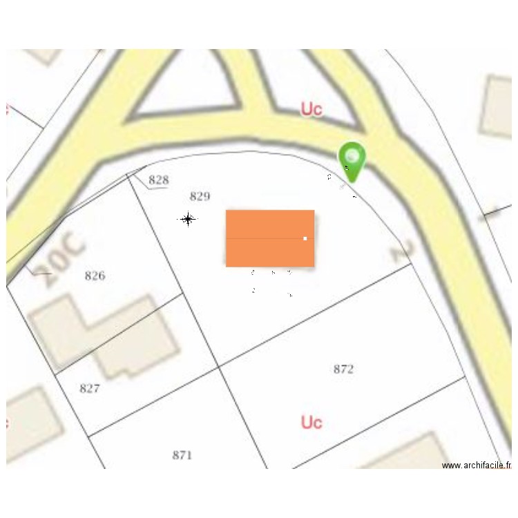 plan de masse avant travaux. Plan de 0 pièce et 0 m2