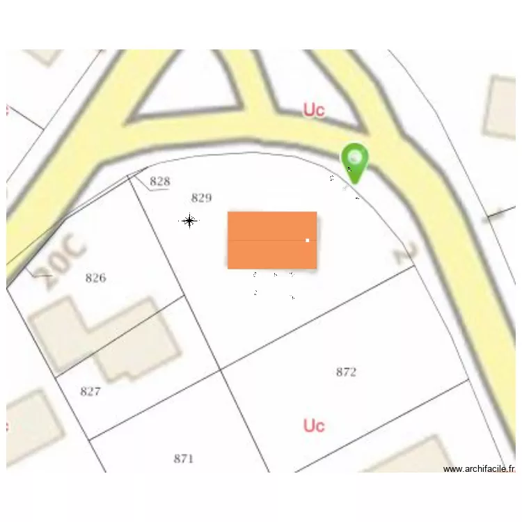 plan de masse avant travaux. Plan de 