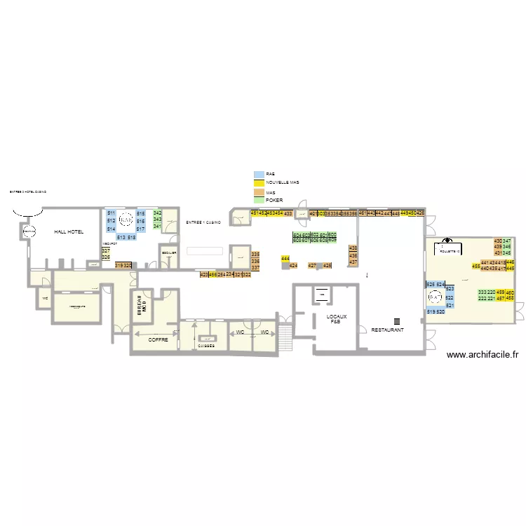 Plan RDC Saison 2019. Plan de 