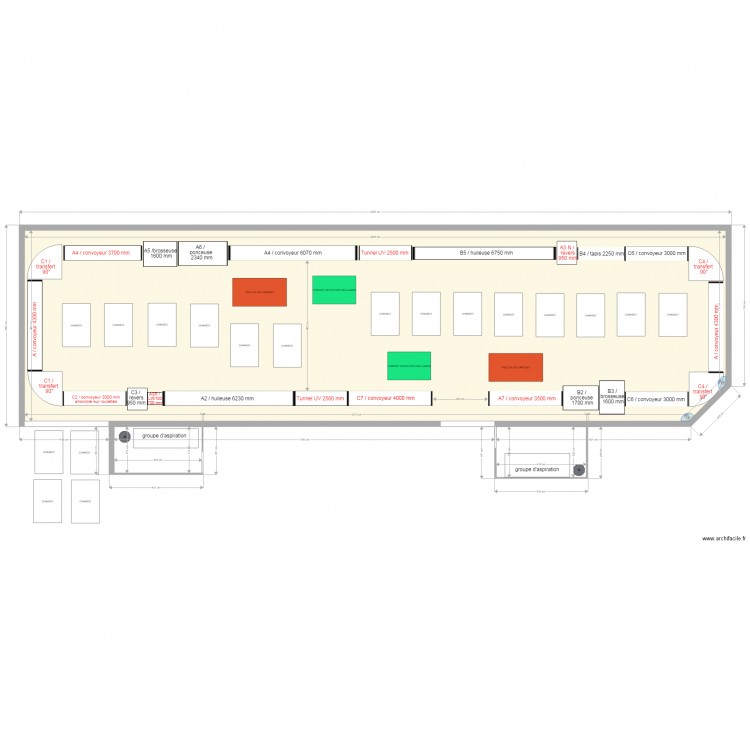 implantation production modifié V12. Plan de 0 pièce et 0 m2