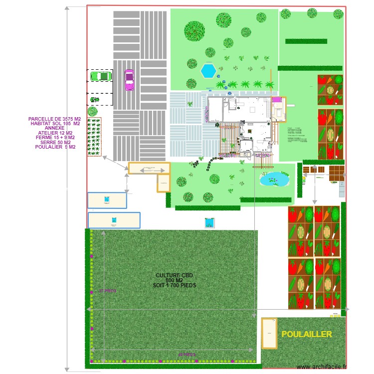 PROJET ECOLIEUX PORTUGAL. Plan de 8 pièces et 119 m2