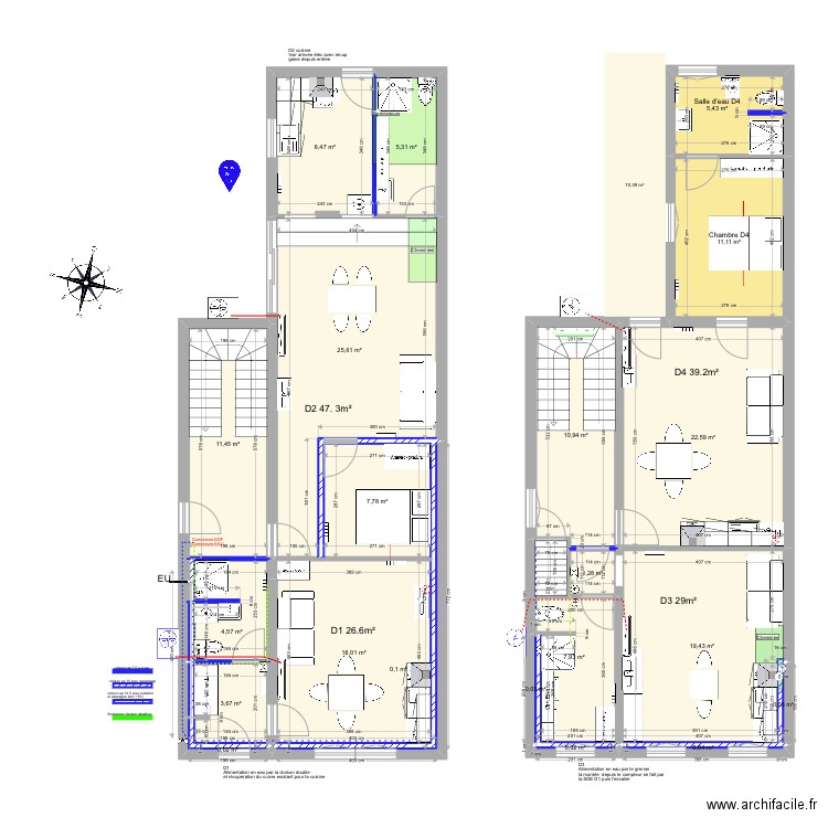 albi + novembre 202a. Plan de 21 pièces et 164 m2