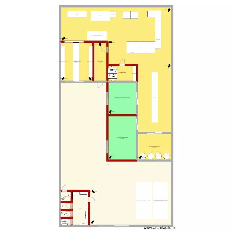 plan usine 630m2 transformation. Plan de 