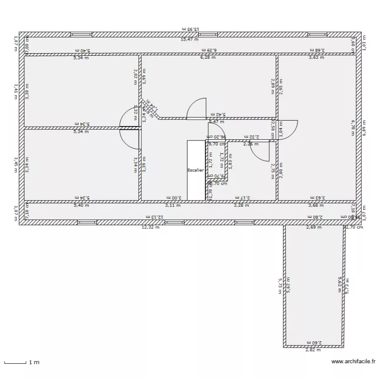 fermette &eacute;tage indust 2 bis. Plan de 