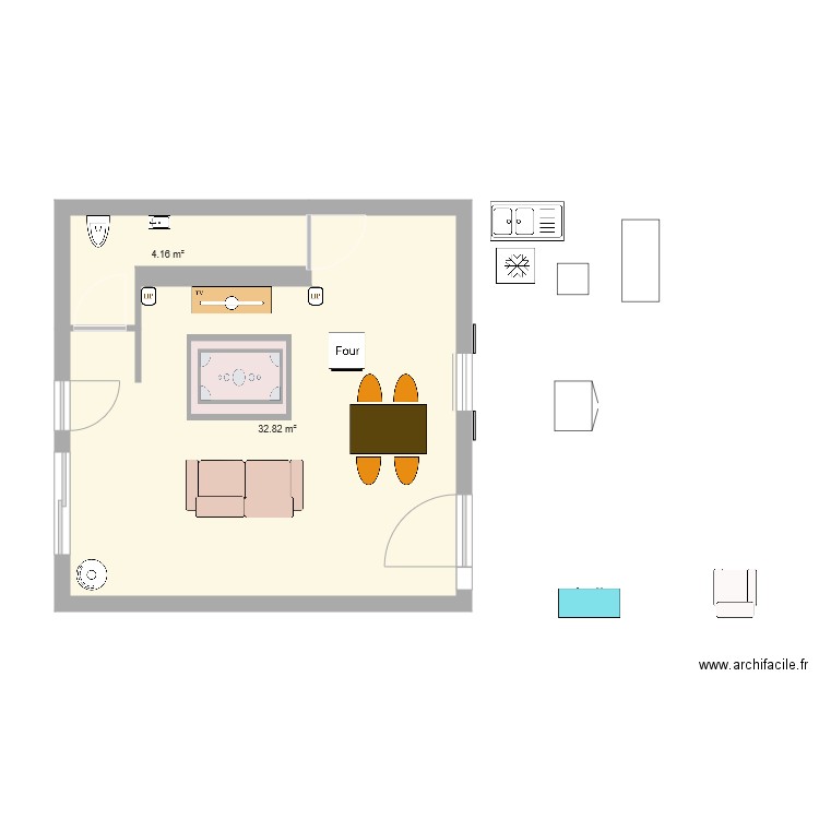 RDC. Plan de 0 pièce et 0 m2