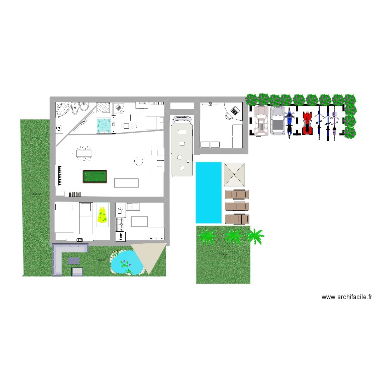 La maison de Blanche. Plan de 1 pièce et 26 m2