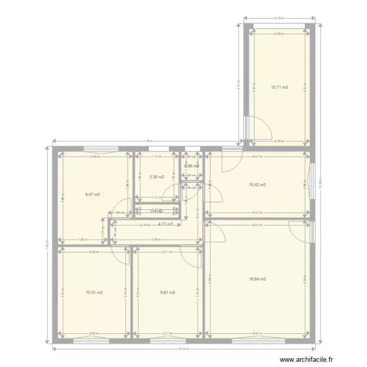 2 studios. Plan de 2 studios. Plan de