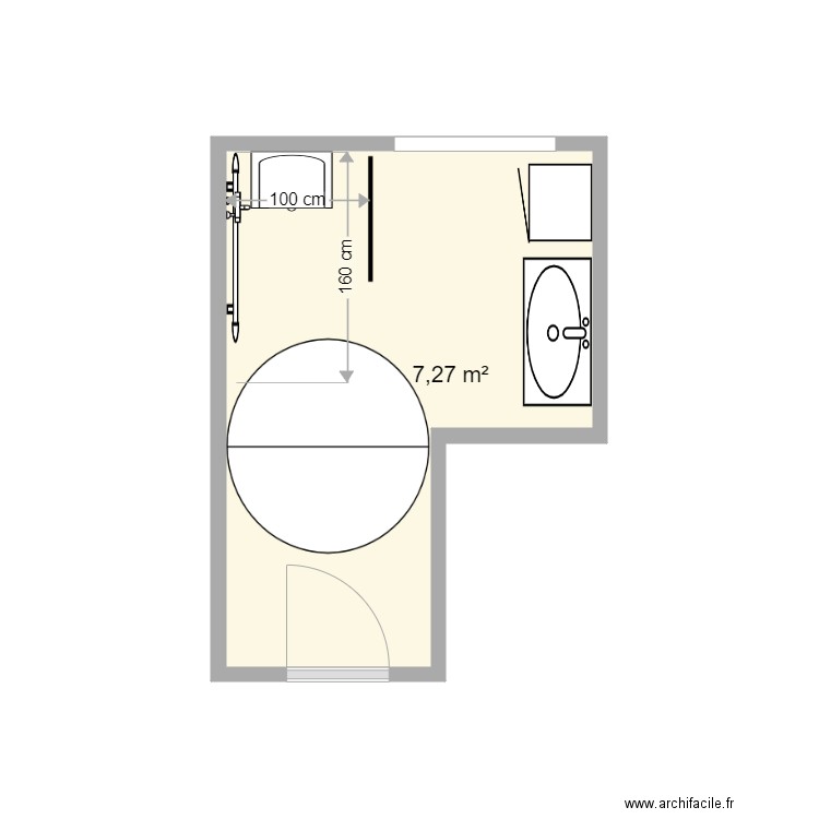 Tonnellier SDB projet. Plan de 0 pièce et 0 m2