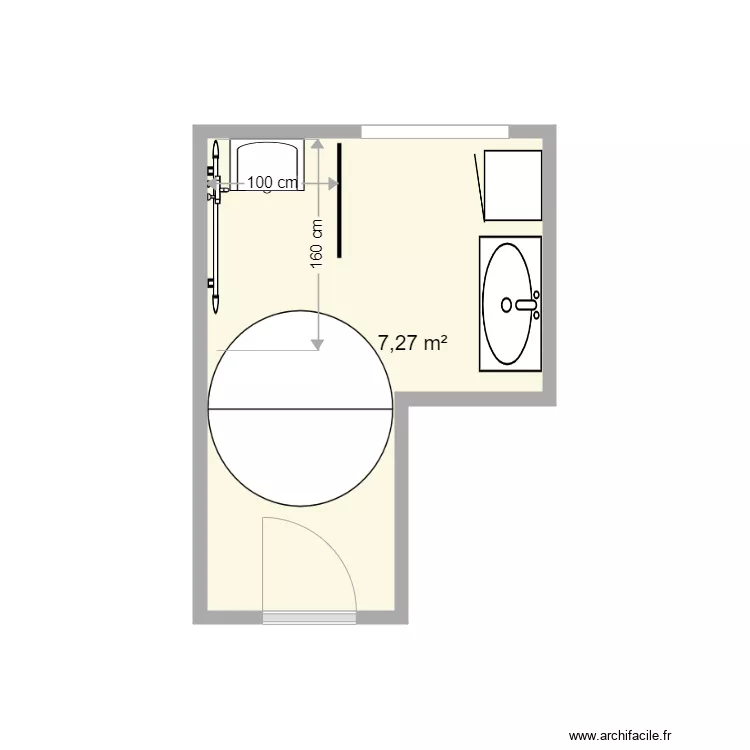 Tonnellier SDB projet. Plan de 