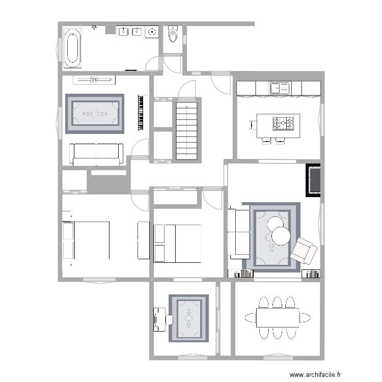 Lamalou Futur V4. Plan de 17 pièces et 104 m2