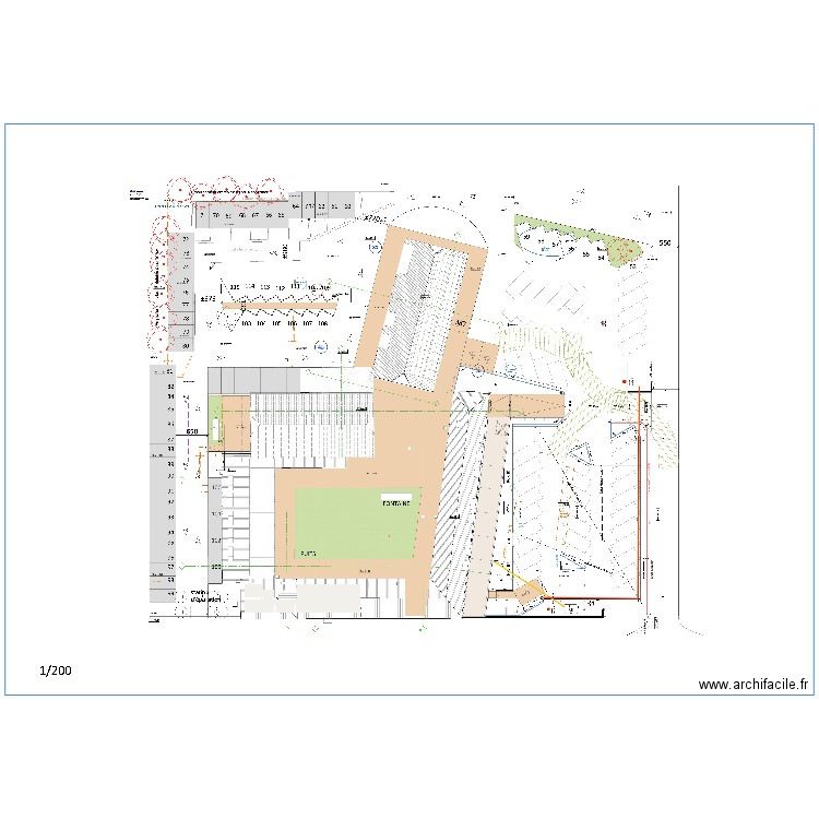 parking general cablage. Plan de 0 pièce et 0 m2