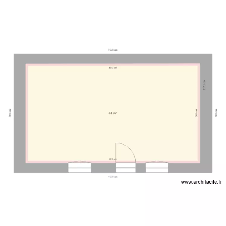 PLELO RDC VIDE. Plan de 