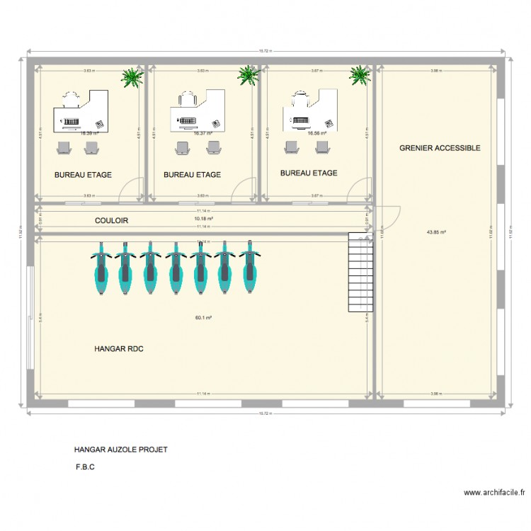 PLAN FUTUR HANGAR AUZOLE. Plan de 0 pièce et 0 m2