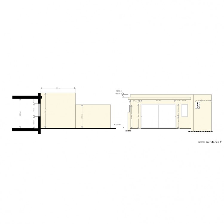 FACADE APRES TRAVUX. Plan de 0 pièce et 0 m2