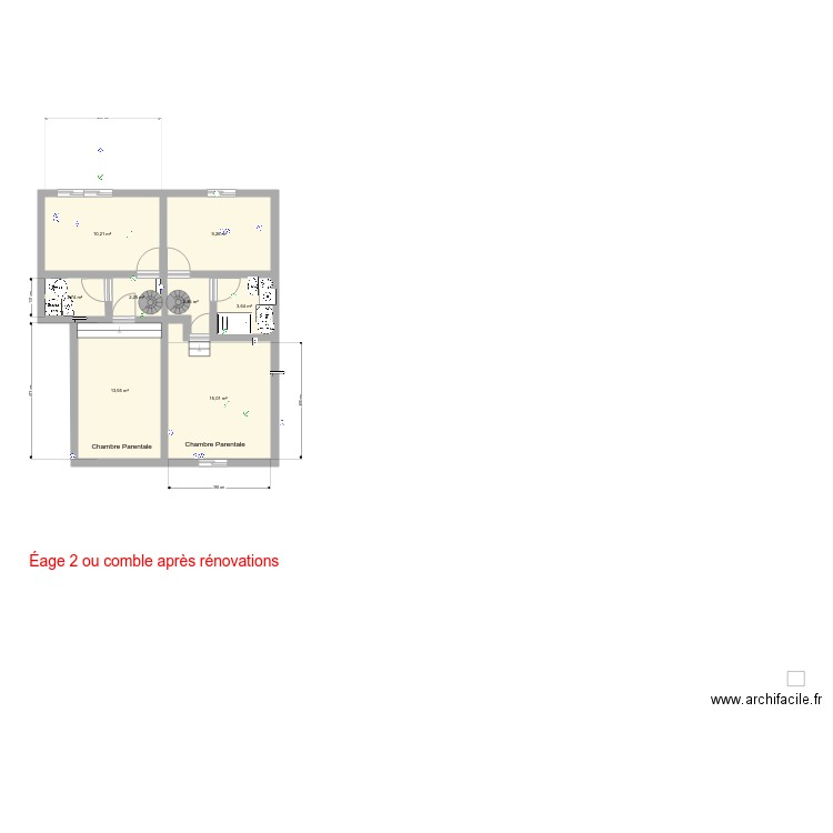 Picquigny deuxieme Etage après rénovation version 2. Plan de 0 pièce et 0 m2