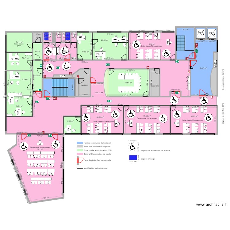 EPB EXTENSION 2EME ETAGE APRES TRAVAUX ESP ROT MANO . Plan de 37 pièces et 695 m2