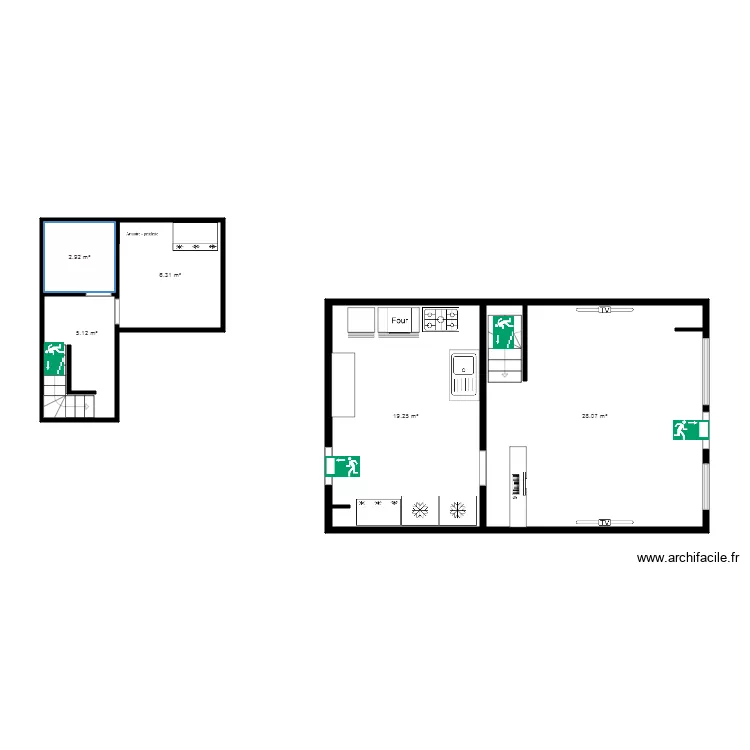 OTIEB FOOD BOURG La REINE. Plan de 