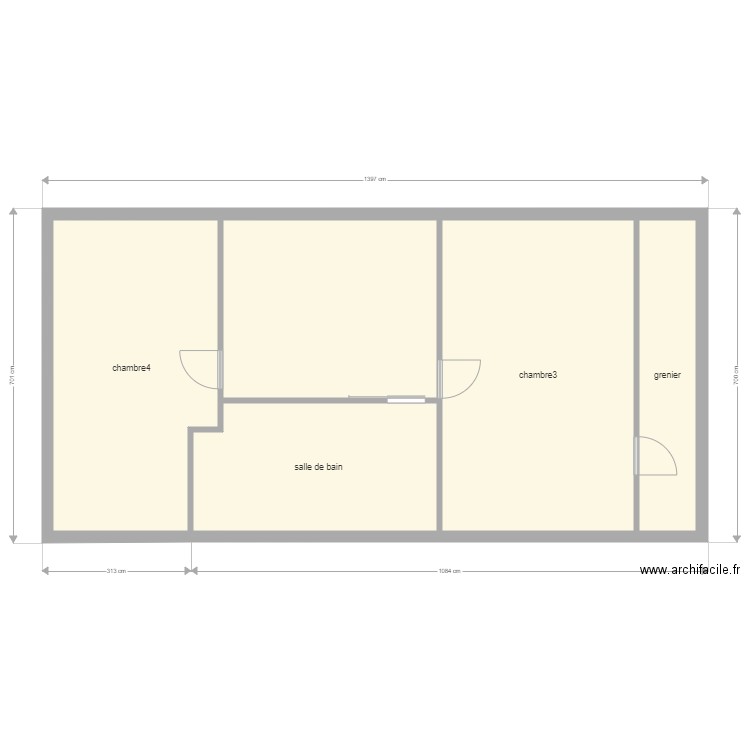 savonieres etage v2. Plan de 0 pièce et 0 m2