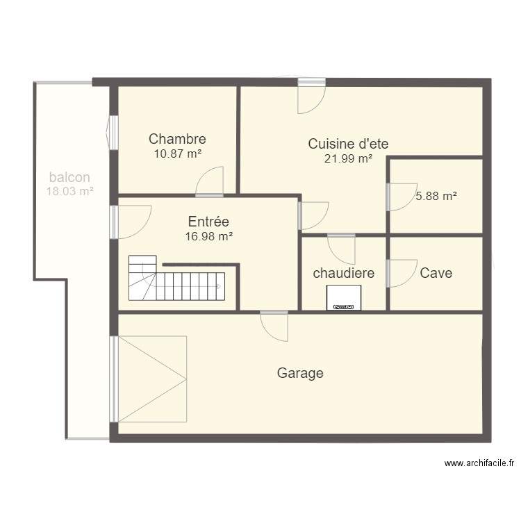 visite. Plan de 0 pièce et 0 m2