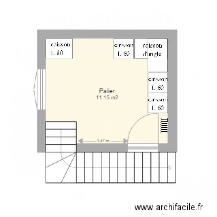 Palier. Plan de 0 pièce et 0 m2
