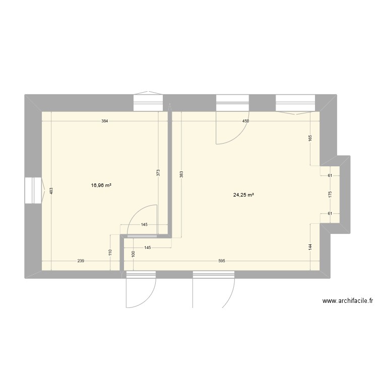 Maison Mel. Plan de 2 pièces et 41 m2
