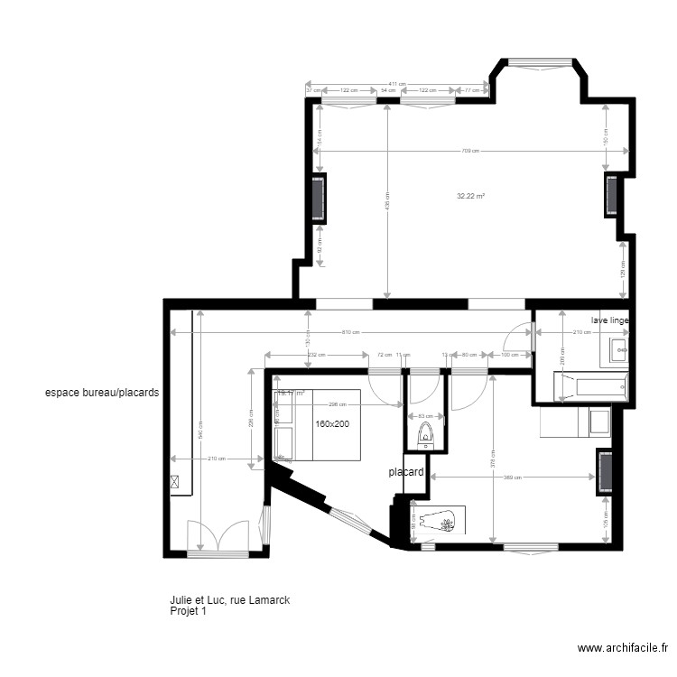 roget projet a. Plan de 0 pièce et 0 m2