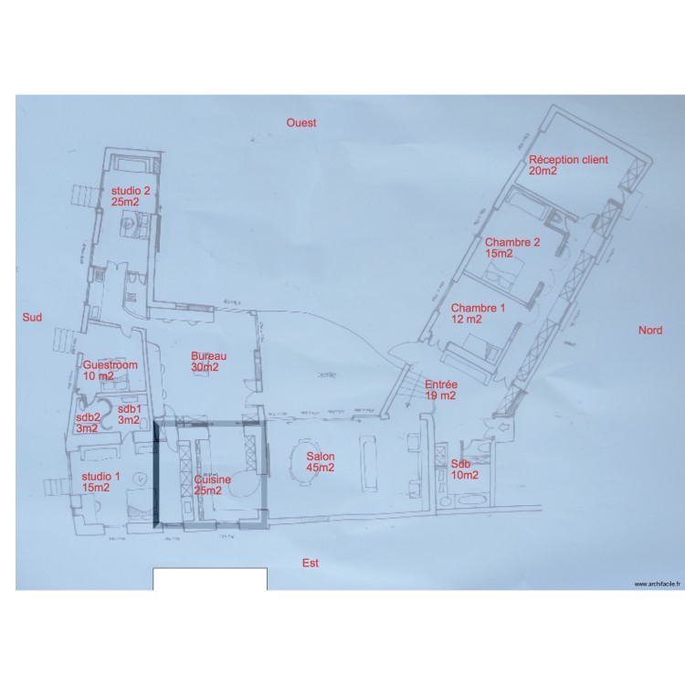 plan détaillé maison. Plan de 0 pièce et 0 m2