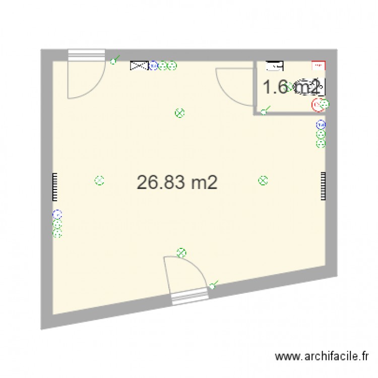 projet Roissy boutique. Plan de 0 pièce et 0 m2