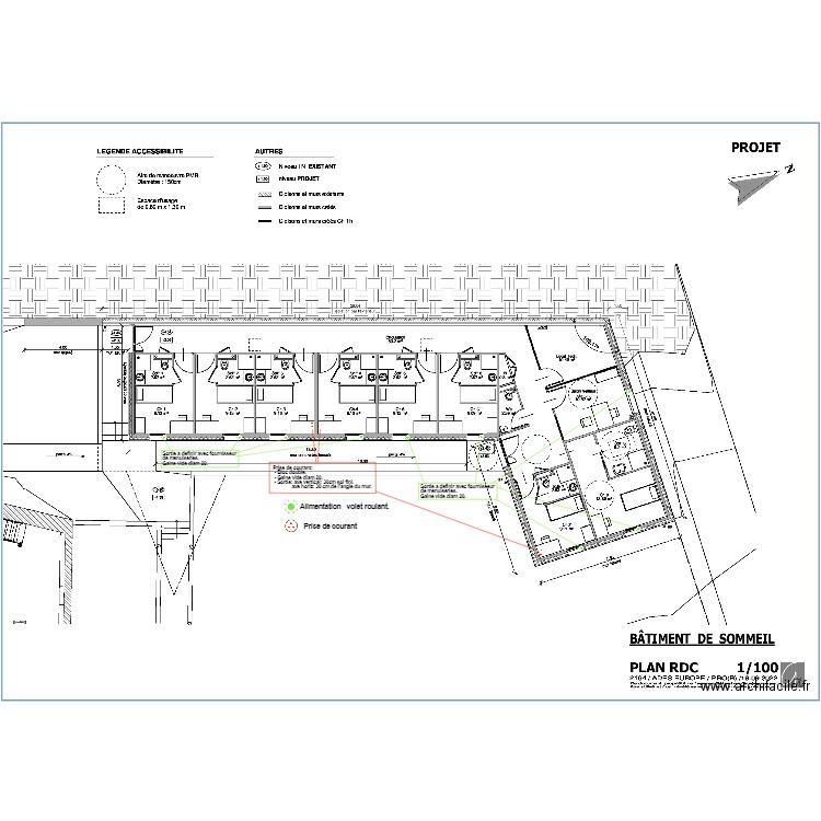 Plan Implantation elec mur CER Asque.. Plan de 0 pièce et 0 m2