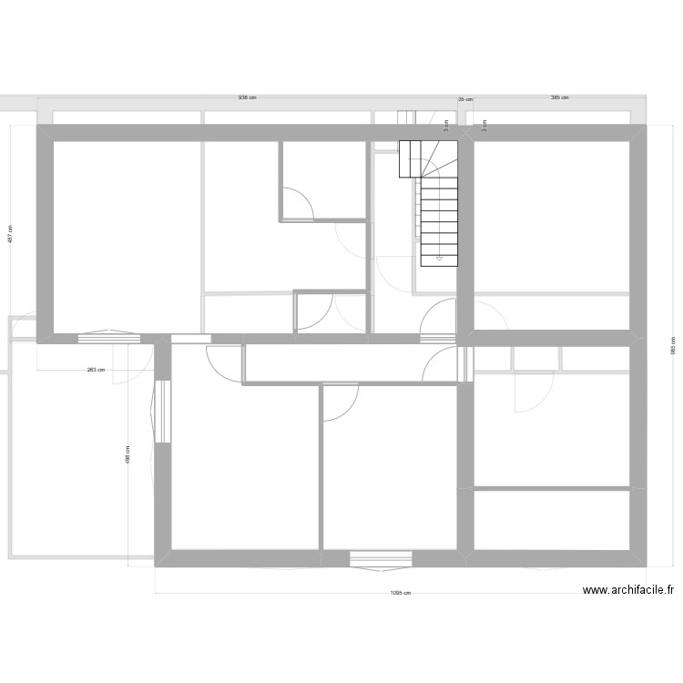Mesures H. Plan de 21 pièces et 246 m2