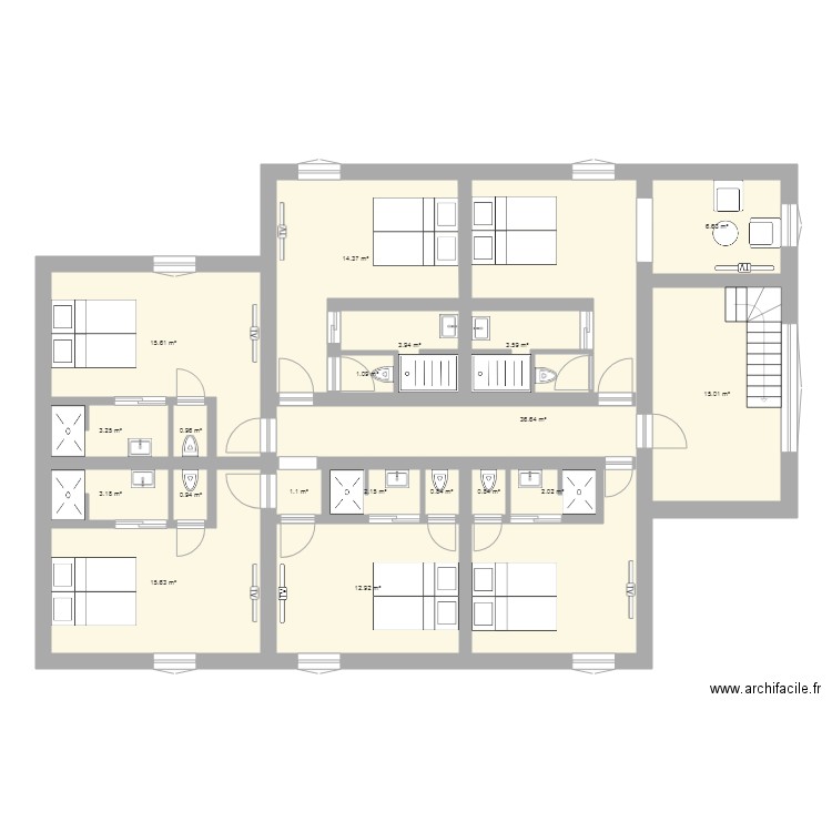 welcome 1 etage 2 . Plan de 0 pièce et 0 m2