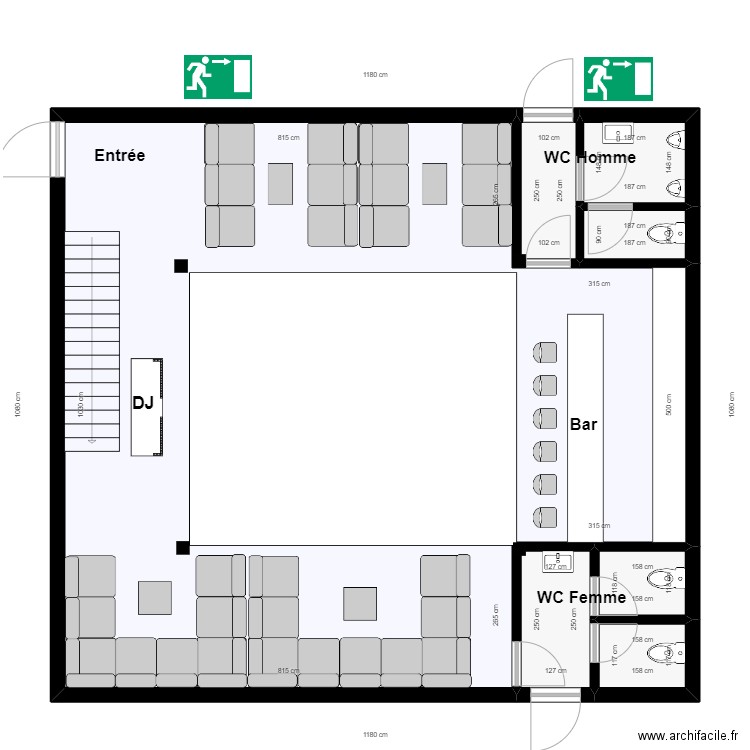 The Box 2 RDC1. Plan de 8 pièces et 230 m2