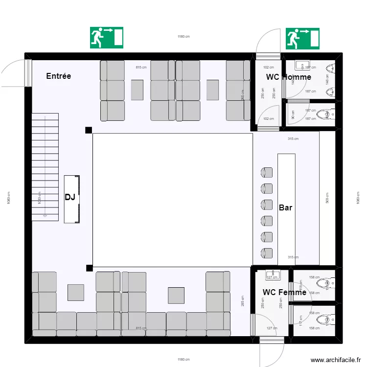 The Box 2 RDC1. Plan de 