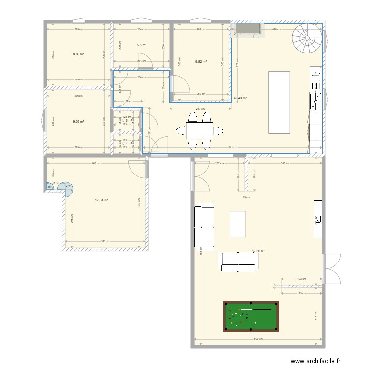 plan hésingue actuel rdc cuisine maison. Plan de 0 pièce et 0 m2