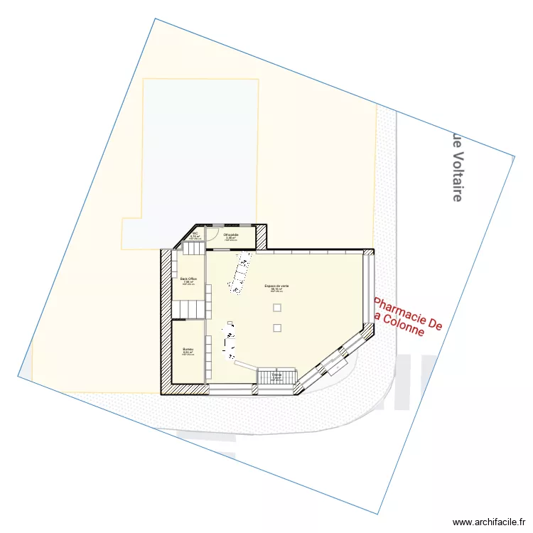 Pharmacie de la Colonne - REGGIANI. Plan de 